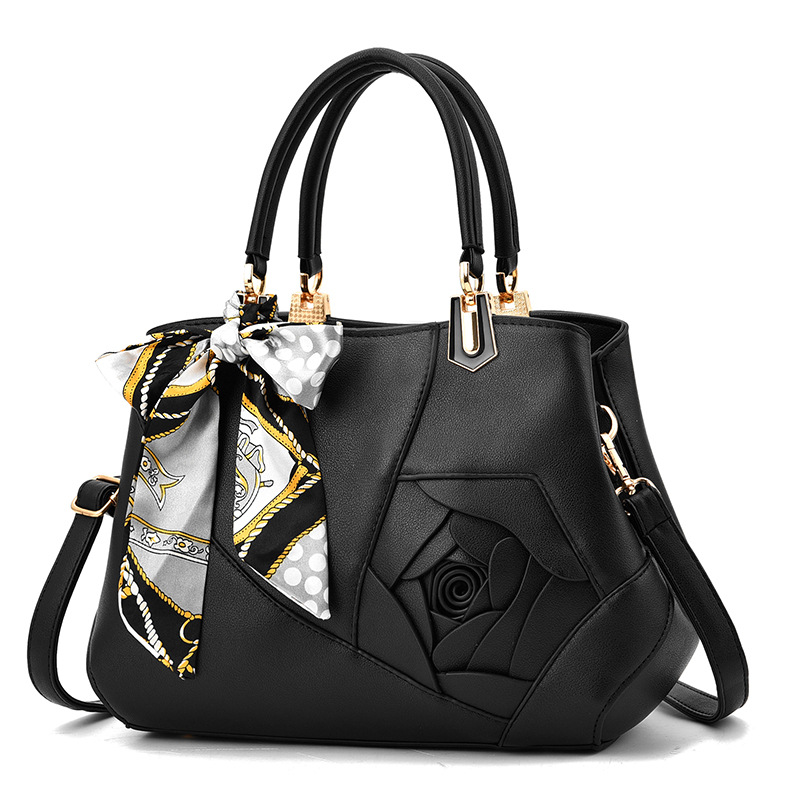 Women’s Premium Floral Handbag with Shoulder Strap & Scarf – Prime-102 - Image 7