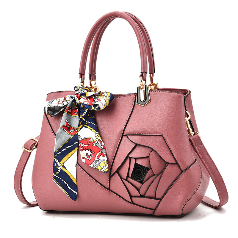 Women’s Premium Floral Handbag with Shoulder Strap & Scarf – Prime-102 - Image 6