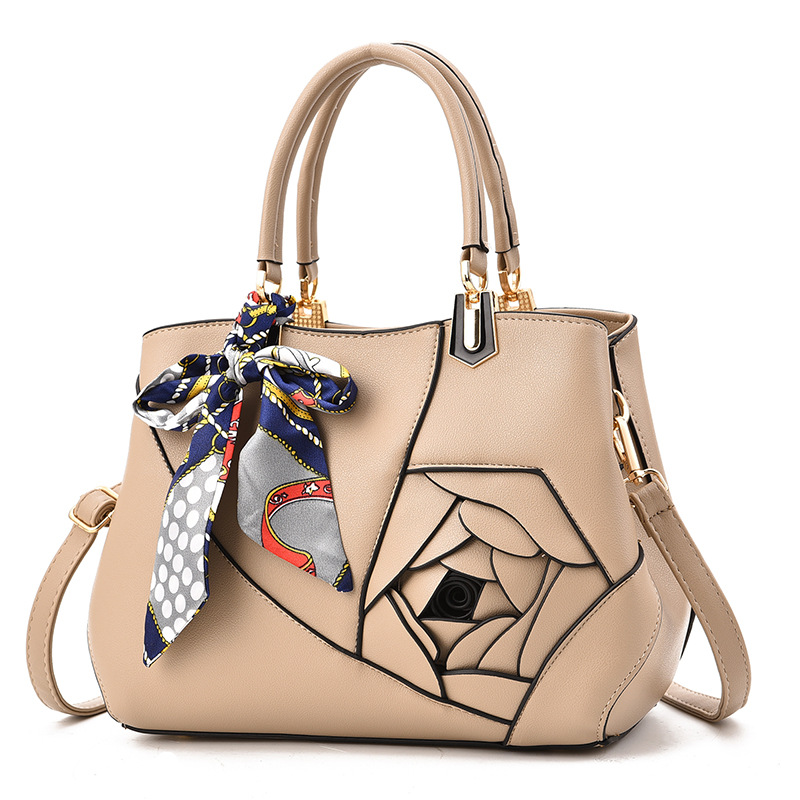 Women’s Premium Floral Handbag with Shoulder Strap & Scarf – Prime-102 - Image 2