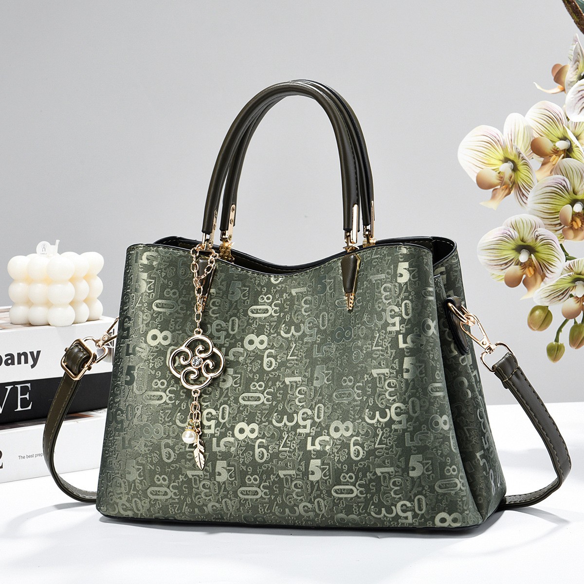 Premium Embossed Number Pattern Shoulder Bag & Handbag for Women Prime 109 - Image 7