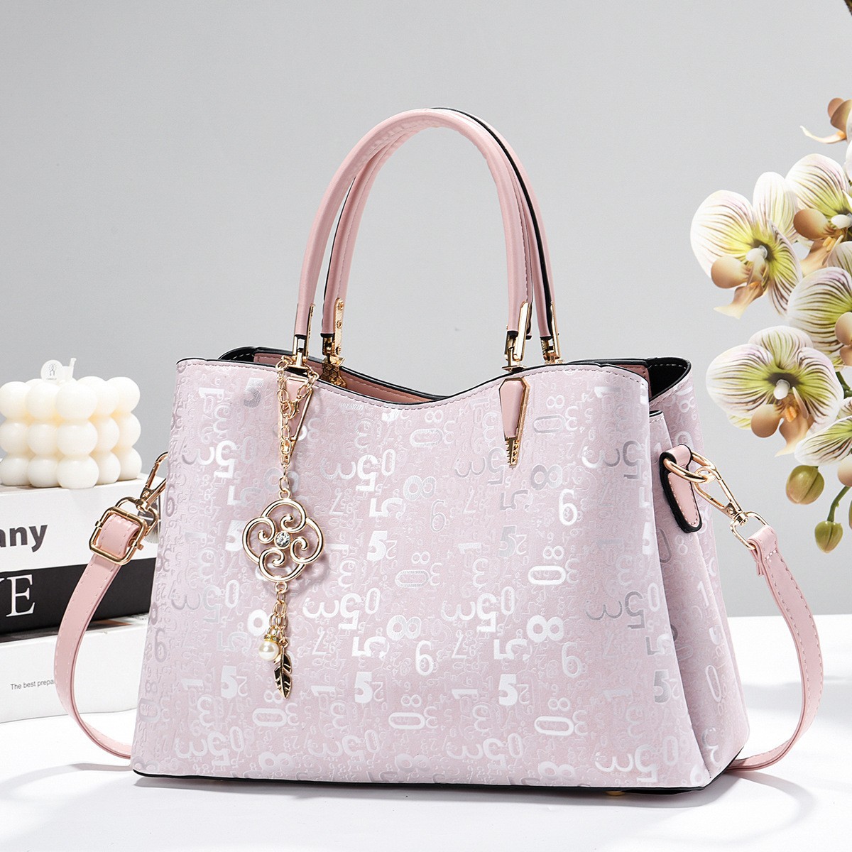Premium Embossed Number Pattern Shoulder Bag & Handbag for Women Prime 109 - Image 4